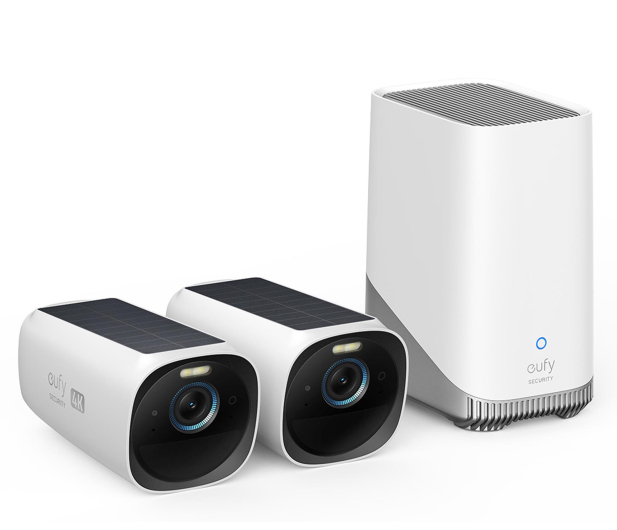 Eufy Zestaw 2 kamer eufyCam 3 Czarno-Białe + HomeBase 3 - 1505405 - zdjęcie